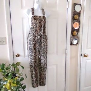 & Merci Piton Print Women's Overall Pants. Size M